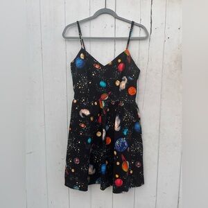 Retrolicious Spaghetti Strap Fit and Flare Dress Large